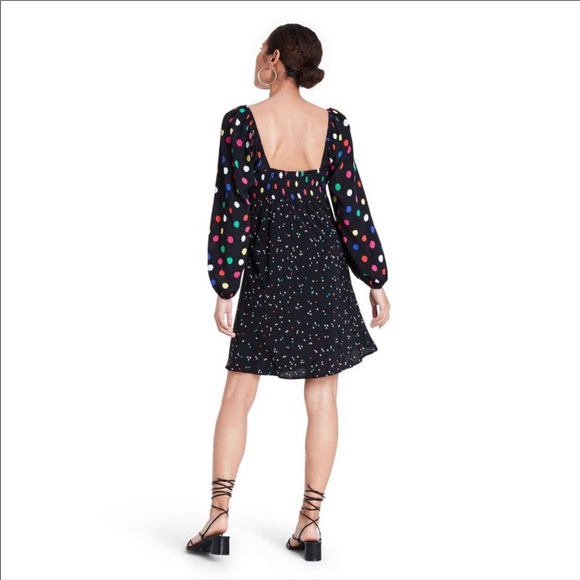 Target x RIXO, Polka Dot Long-Sleeve Swing Dress - Picture 2 of 4